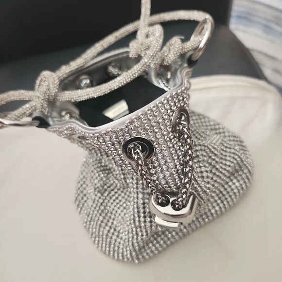 💎Aldo Silver Womens Rhinestone Handbag💎 - Picture 2 of 4